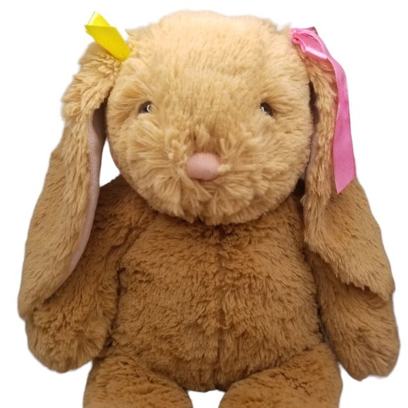 Build A Bear BABW Plush Stuffed Animal Brown Easter Bunny Rabbit Cotton Tail - Picture 10 of 10